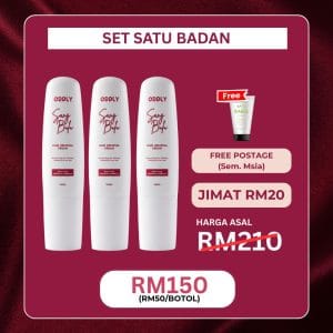SET SATU BADAN TRIPLE SANG BULU (FREE 1 BATH BABES)